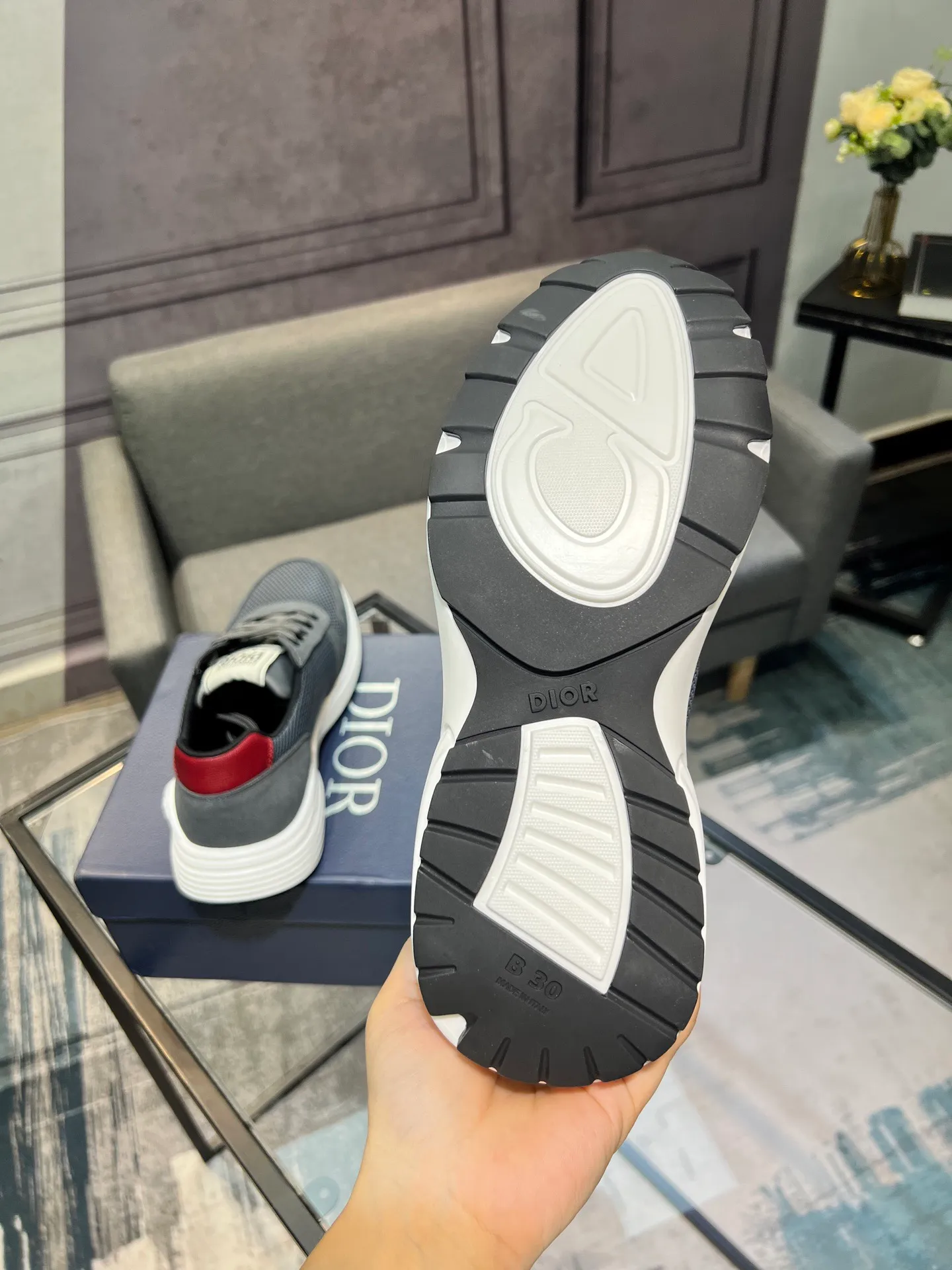 Men's shoes 💰420 [Dior] popular men's shoes, imported mesh splicing material, really inside. Original sole provided by the original factory, 38-45 (45 customized, non-refundable)